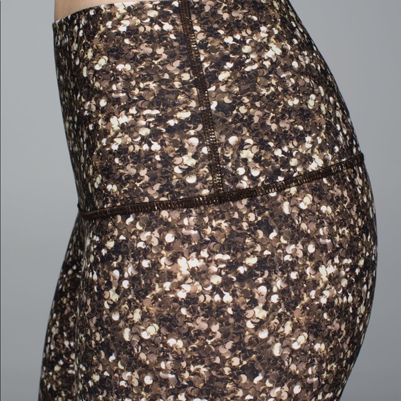 Lululemon Shine Tight Roll Down Leggings Shimmy Shine 6 - Picture 8 of 9